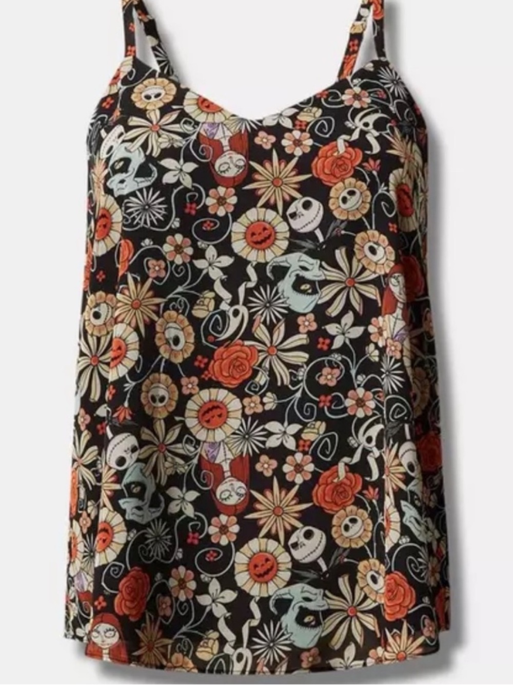 Torrid floral nightmare before Xmas camisole